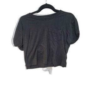 Bundle of x2 Bebe 100% Cotton Black & White Cropped Top Short Sleeves Women Sz S